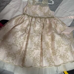 American Princess Pink and Gold Formal Dress